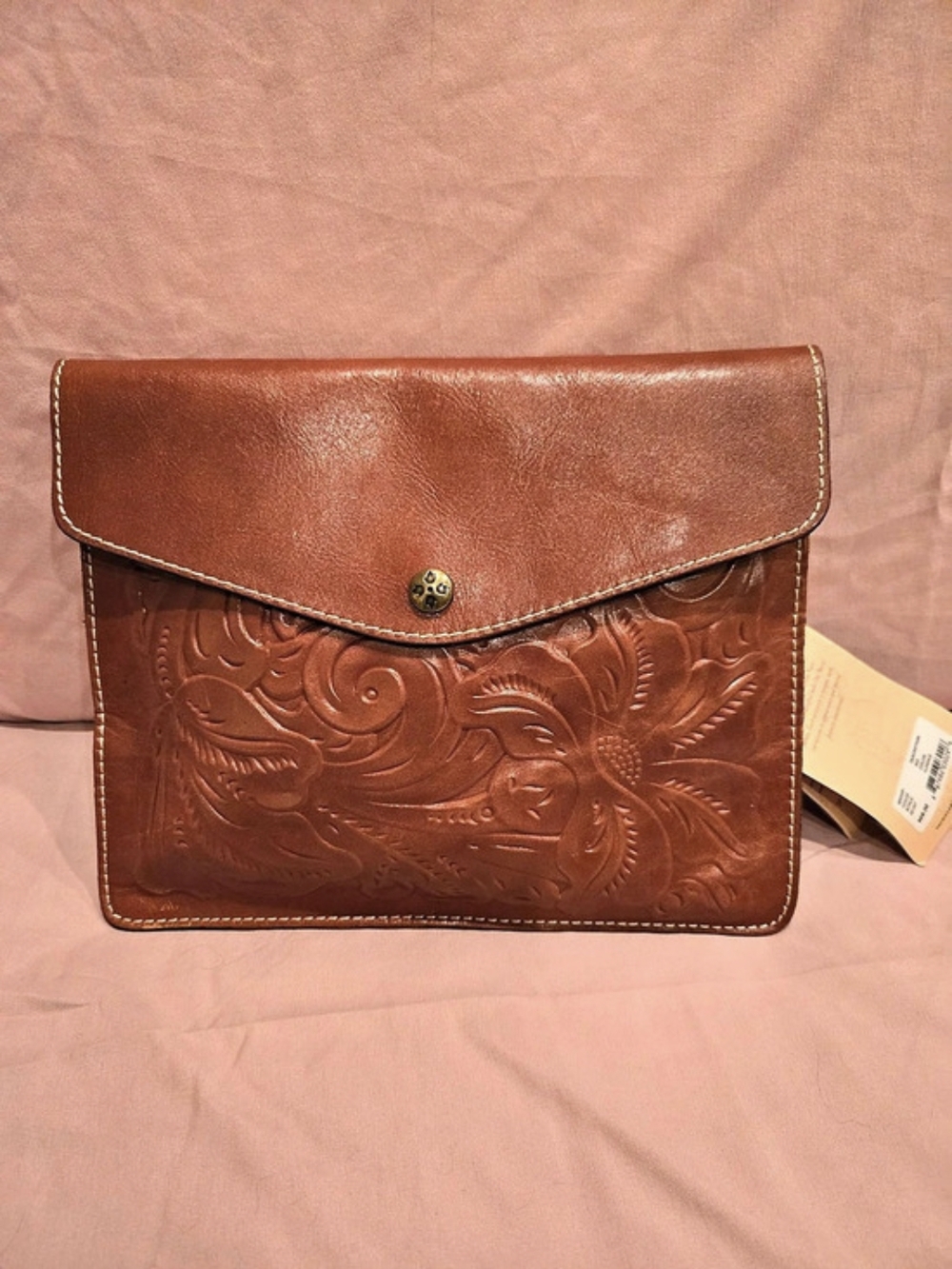 ✨️Patricia Nash Florence Midi Envelope Clutch Brown. NWT